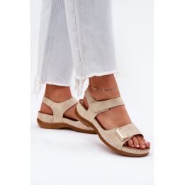 Smėlio spalvos basutės su platforma Step in style