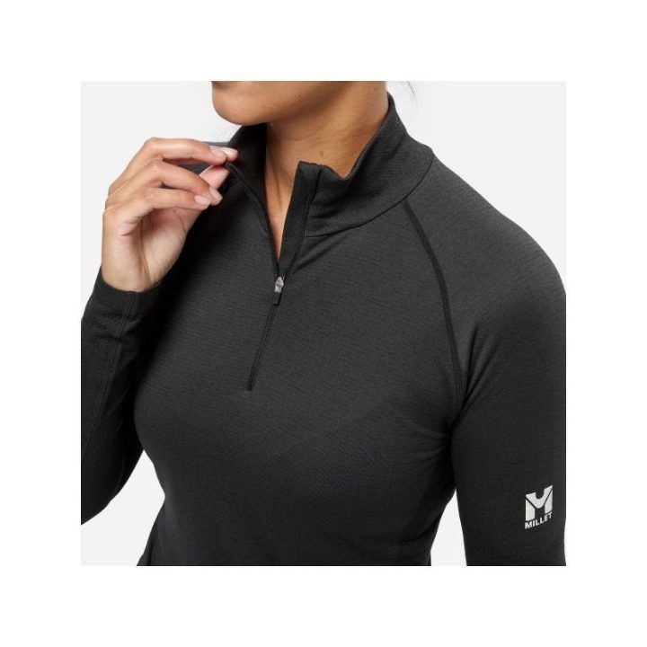 Moteriški termo marškinėliai MILLET Drynamic Soft LS Zip