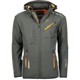 Vyriška softshell striukė Geographical Norway Royaute DB, tamsiai pilka su oranžinėmis detalėmis