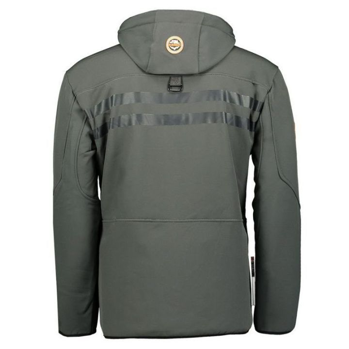 Vyriška softshell striukė Geographical Norway Royaute DB, tamsiai pilka su oranžinėmis detalėmis