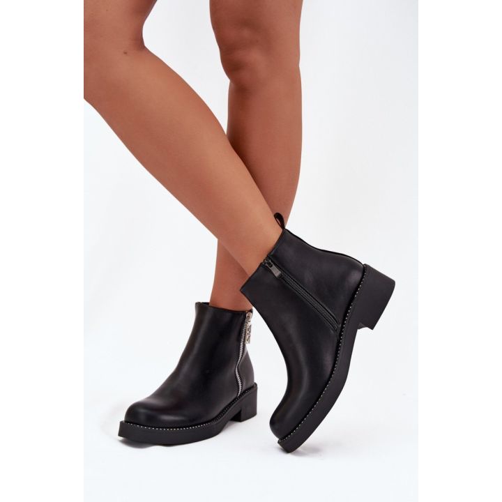 Juodi aulinukai su užtrauktuku Step in style