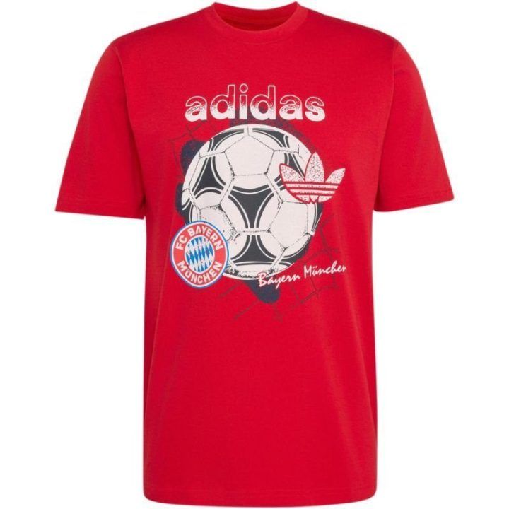 Vyriški marškinėliai adidas FC Bayern München Seasonal Graphic, raudoni