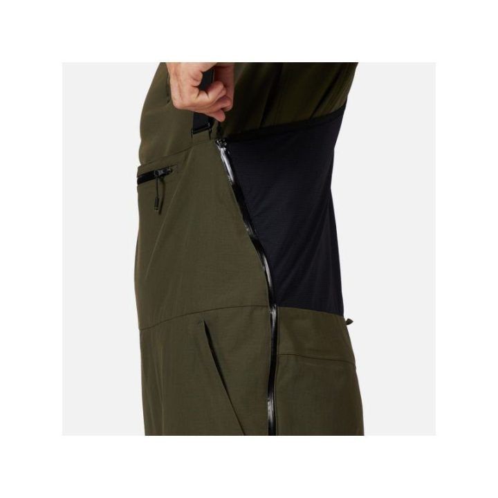 Vyriškos žiemos kelnės su petnešomis ROSSIGNOL Outerlimits Insulated BIB, žalios