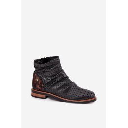 Juodi aulinukai su ažūriniu raštu Step in style