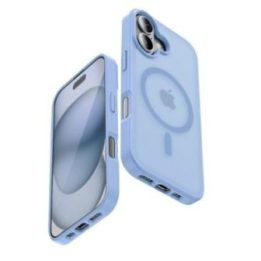 Mėlynas dėklas iPhone 17 Crong Hybrid Matte Magnetic