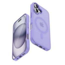 Dėklas Crong Hybrid Matte Magnetic iPhone 17, alyvinis