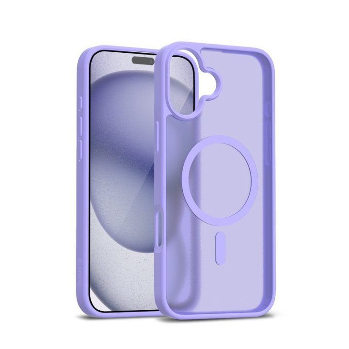 Dėklas Crong Hybrid Matte Magnetic iPhone 17, alyvinis