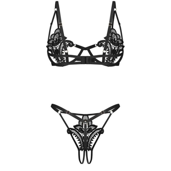 Nėriniuotas seksualus apatinio trikotažo komplektas Obsessive