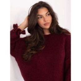 Bordo oversize megztinis