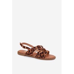 Leopardo rašto basutės su kulnu Step in style
