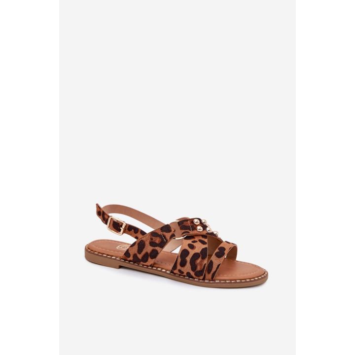 Leopardo rašto basutės su kulnu Step in style