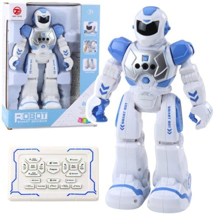 Robotas edukacinis valdomas pulteliu mėlynas RC