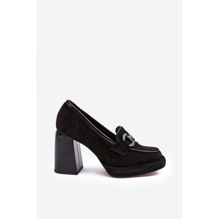 Juodi aukštakulniai bateliai su sagtimi Step in style