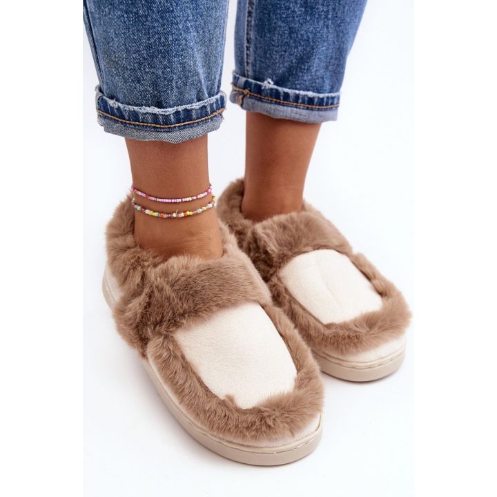 Moteriškos šlepetės su dirbtinio kailio pašiltinimu Step in style