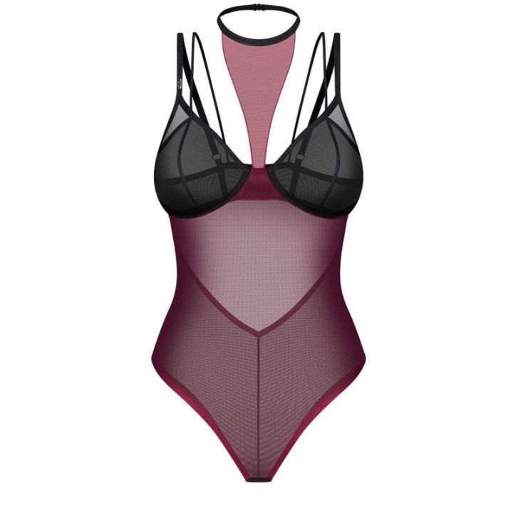 Bordo spalvos seksualus bodis Obsessive Parisel