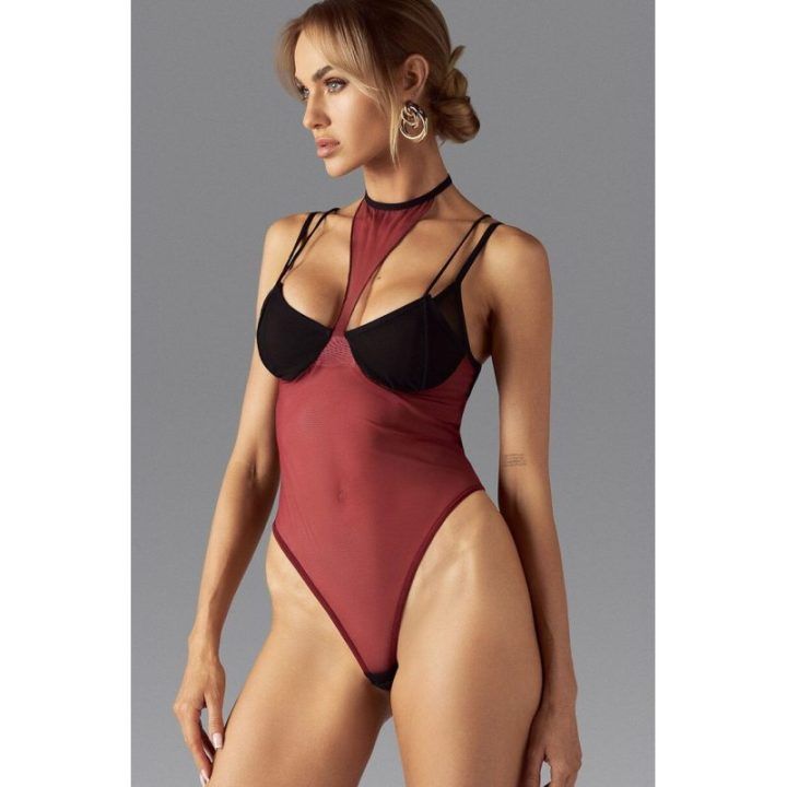 Bordo spalvos seksualus bodis Obsessive Parisel