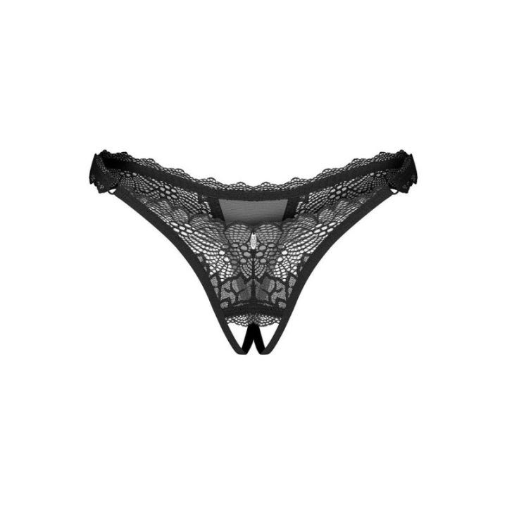 Nėriniuotos stringai Obsessive – juoda