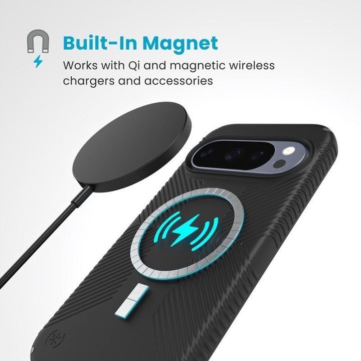 Dėklas Google Pixel 10 / Pixel 10 Pro, juodas, Speck Presidio2 Grip Magnet