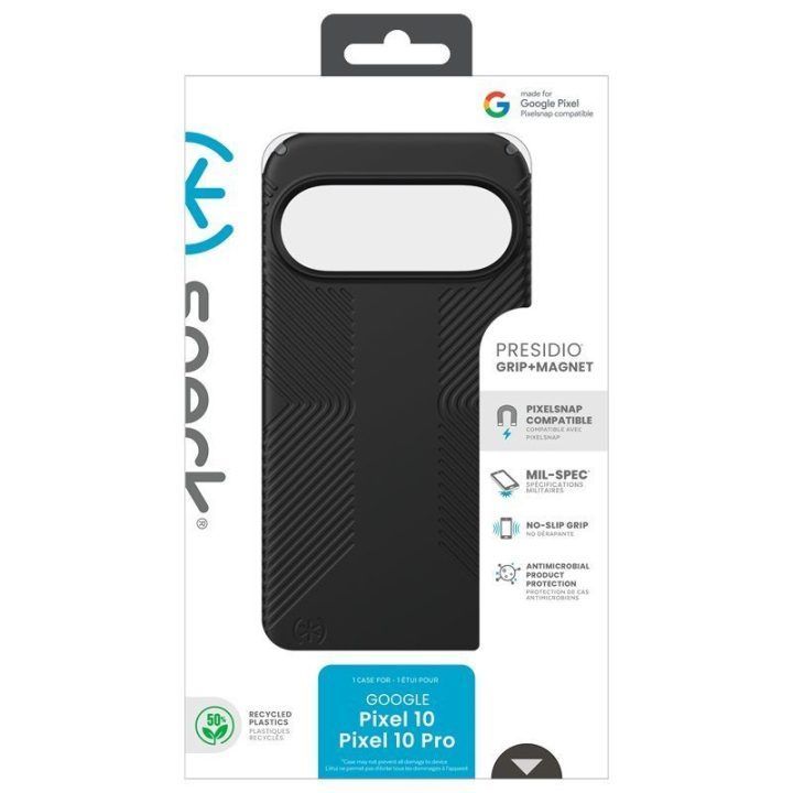 Dėklas Google Pixel 10 / Pixel 10 Pro, juodas, Speck Presidio2 Grip Magnet