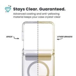 Dėklas Samsung Galaxy Z Flip 8 Speck Presidio Perfect-Clear Magnet, permatomas