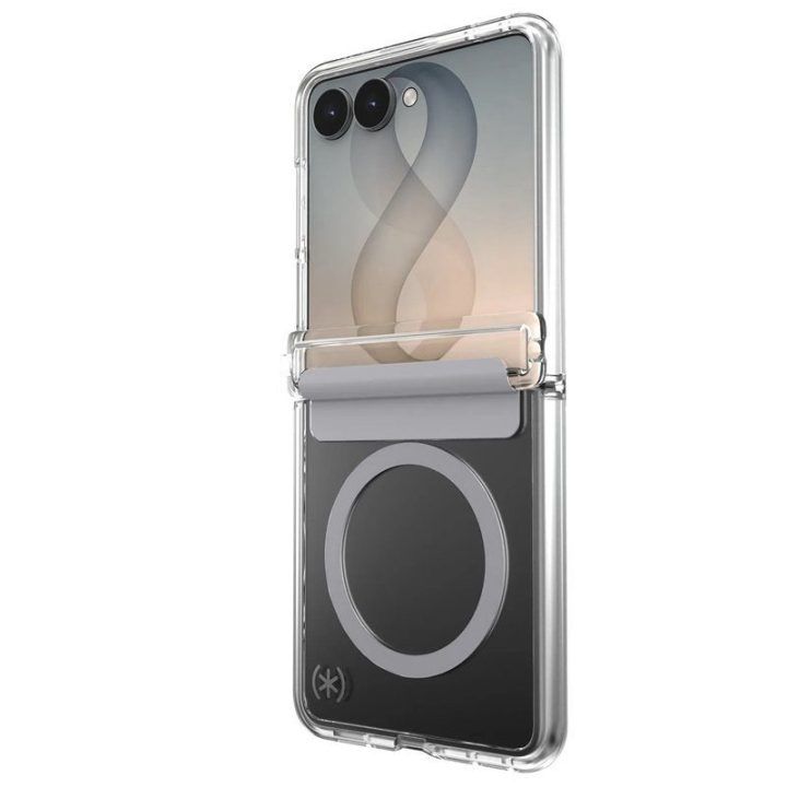 Dėklas Samsung Galaxy Z Flip 8 Speck Presidio Perfect-Clear Magnet, permatomas