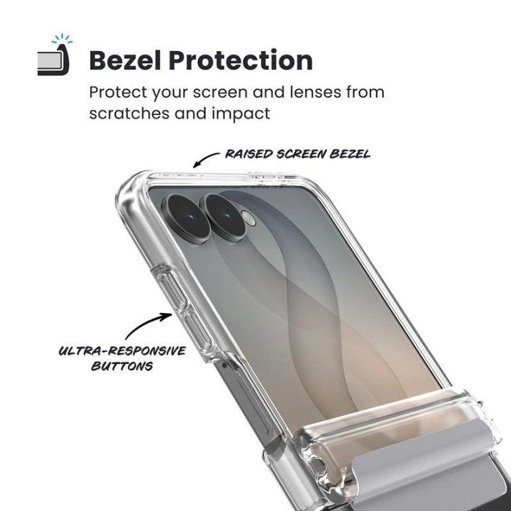 Dėklas Samsung Galaxy Z Flip 8 Speck Presidio Perfect-Clear Magnet, permatomas
