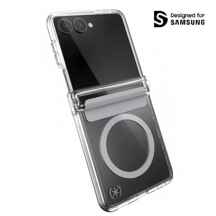 Dėklas Samsung Galaxy Z Flip 8 Speck Presidio Perfect-Clear Magnet, permatomas