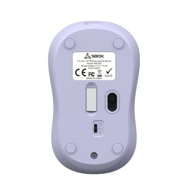 Belaidė pelė SBOX WM-602, violetinė