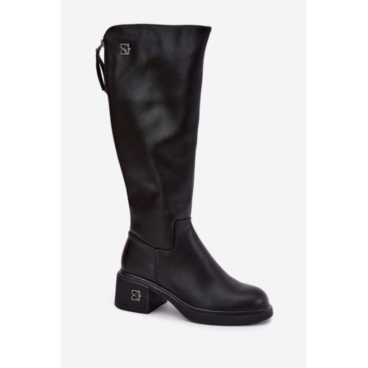 Ilgaauliai batai virš kelių su kulnu Step in style