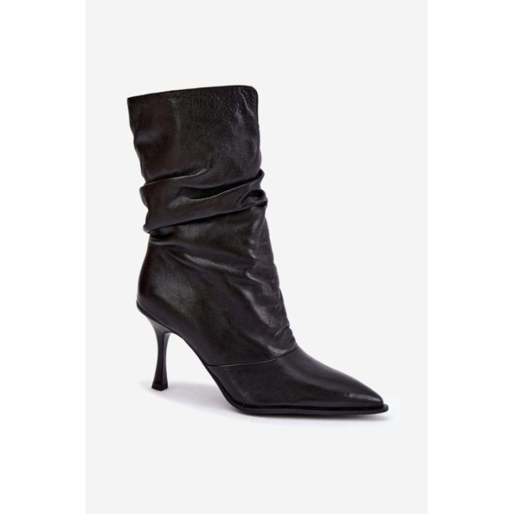 Juodi aulinukai su smailia nosimi ir kulnu Step in style