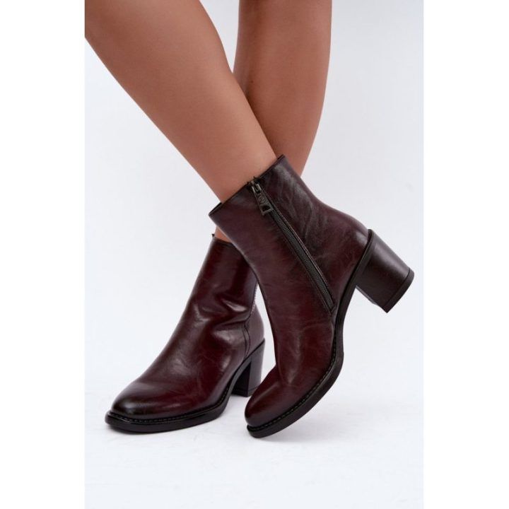 Tamsiai rudi aulinukai su kulnu Step in style