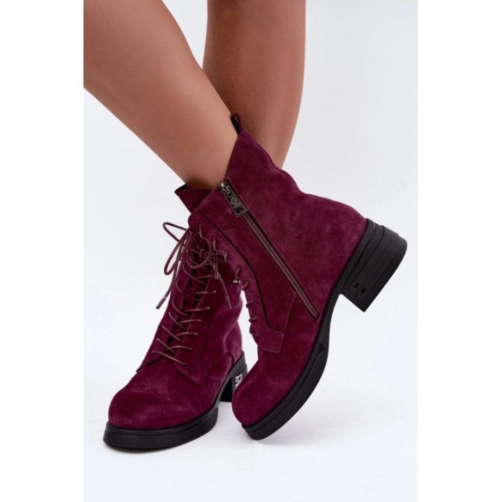 Bordo spalvos aulinukai su kulnu Step in style
