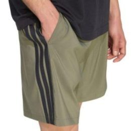 Vyriški šortai adidas Essentials 3-Stripes Chelsea Lite Woven, alyvuogių spalvos