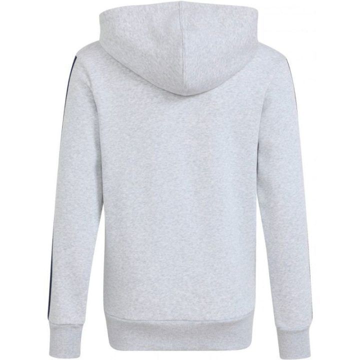 Vaikiškas džemperis su gobtuvu ir užtrauktuku adidas Essentials, šviesiai pilkas