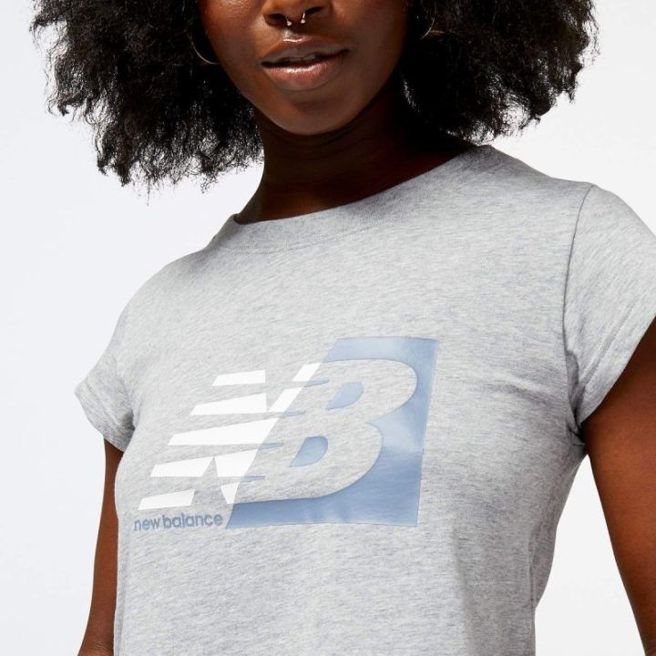 Moteriški marškinėliai New Balance Sport Core, pilki