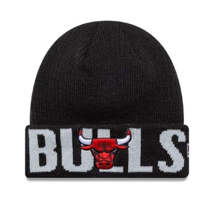 Žieminė kepurė New Era Chicago Bulls, juoda