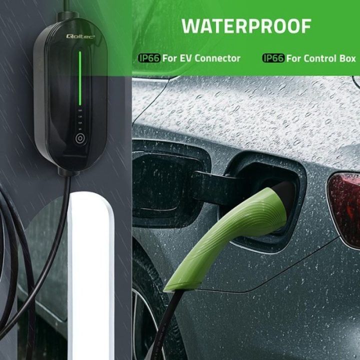 Mobilus EV įkroviklis su LCD ir LED, Typ 2, 3,5 kW, 5 m