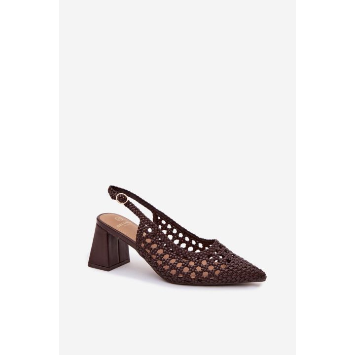 Pinta iškirpte dekoruotos basutės su kulnu Step in style