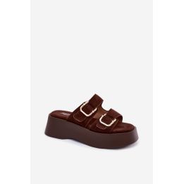 Zomšos imitacijos platforminės basutės Step in style