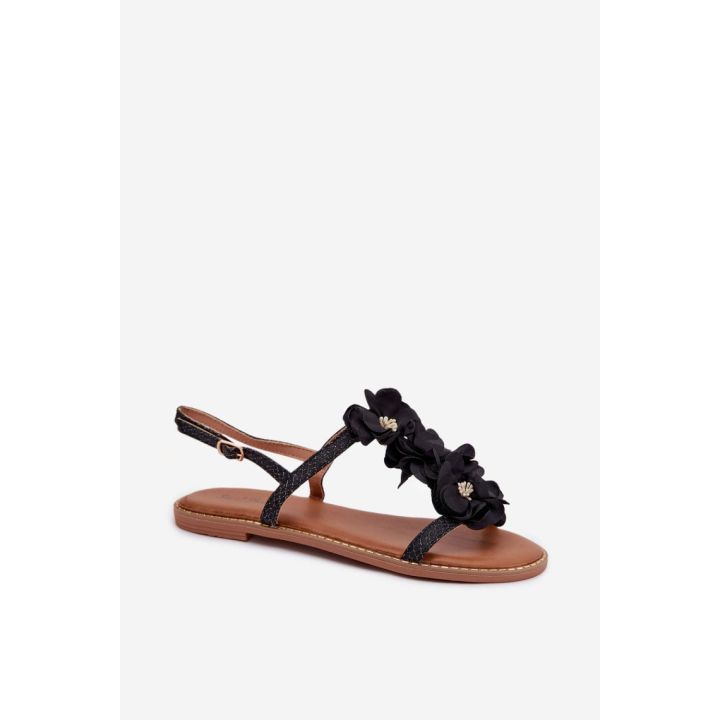 Juodos basutės su gėlėmis Step in style