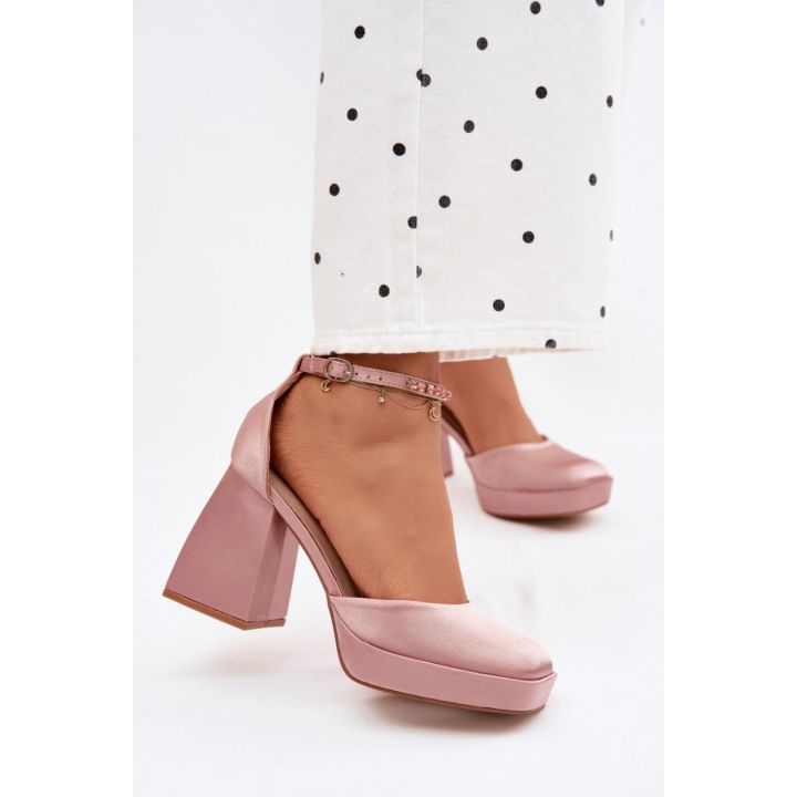 Satininės aukštakulnės basutės Step in style