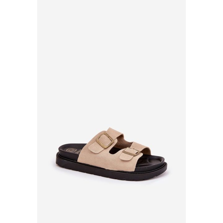 Smėlio spalvos basutės su sagtimis Step in style