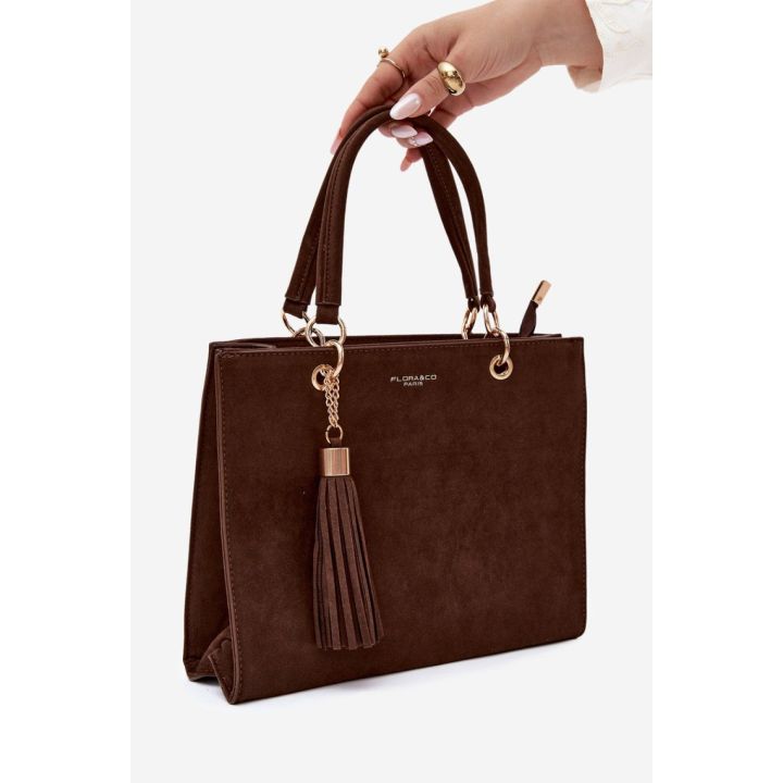 Ruda rankinė per petį su užtrauktuku Step in style