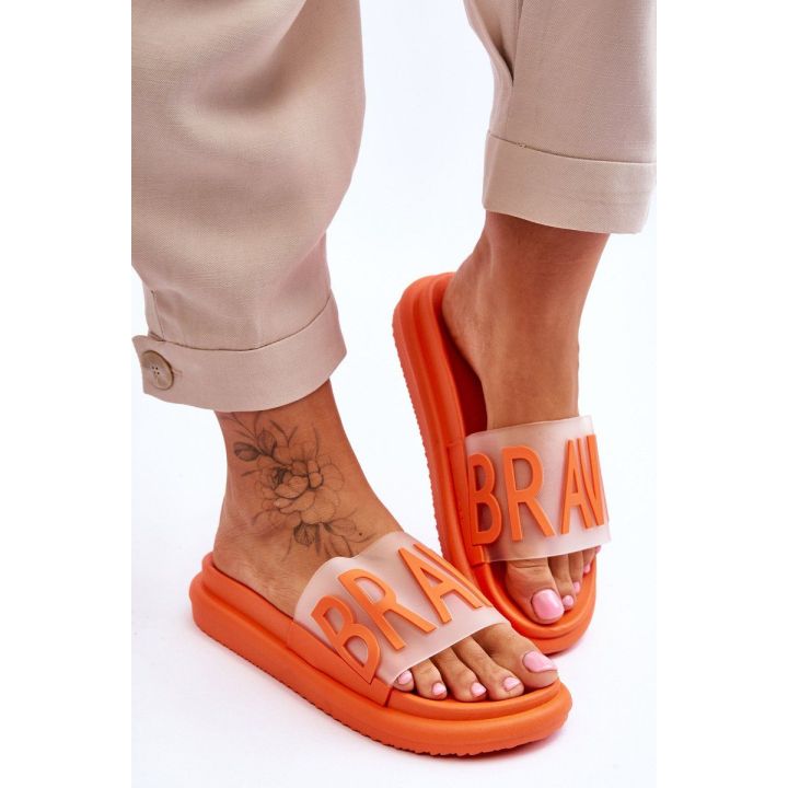 Moteriškos šlepetės su platforma Orange Brave BSB25230