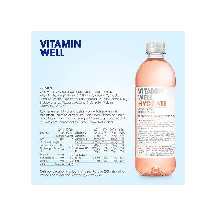 Vitamin Well Reload gėrimas 12 x 500 ml