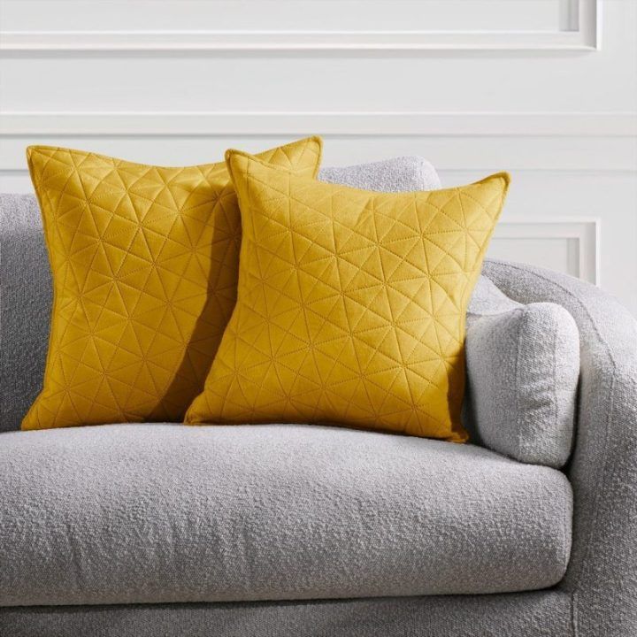 Dekoratyvinės pagalvėlės užvalkalas Laila AmeliaHome 45 × 45 cm, geltonas