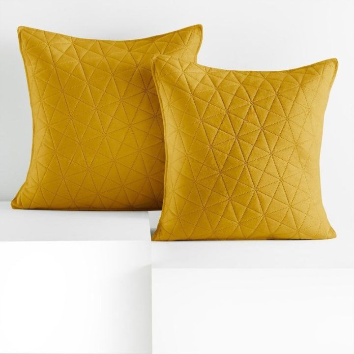 Dekoratyvinės pagalvėlės užvalkalas Laila AmeliaHome 45 × 45 cm, geltonas