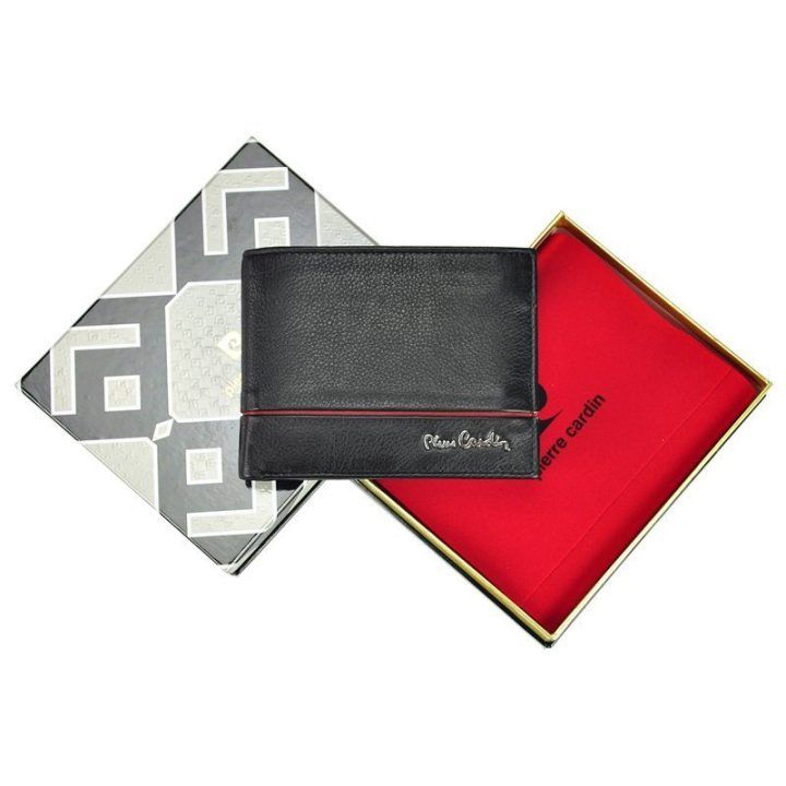 Piniginė Pierre Cardin – juoda / raudona