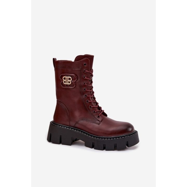 Bordo spalvos aulinukai su raišteliais Step in style