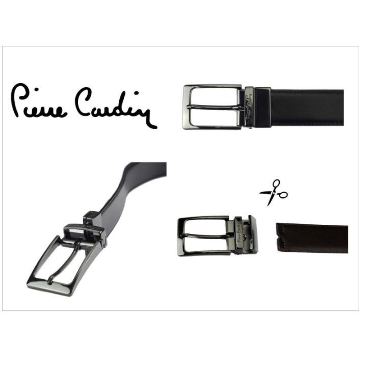 Diržas juodas odinis kasdienai Pierre Cardin